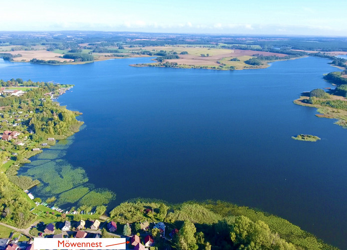 Luftbildaufnahme auf den Sternberger See